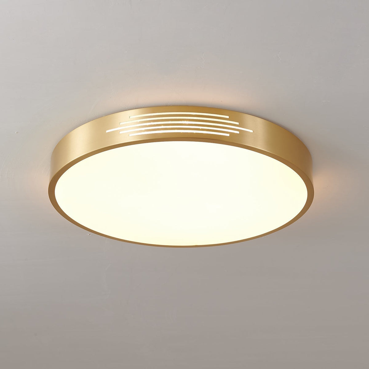 Oriuina lampa sufitowa miedziana akrylowa nowoczesna
