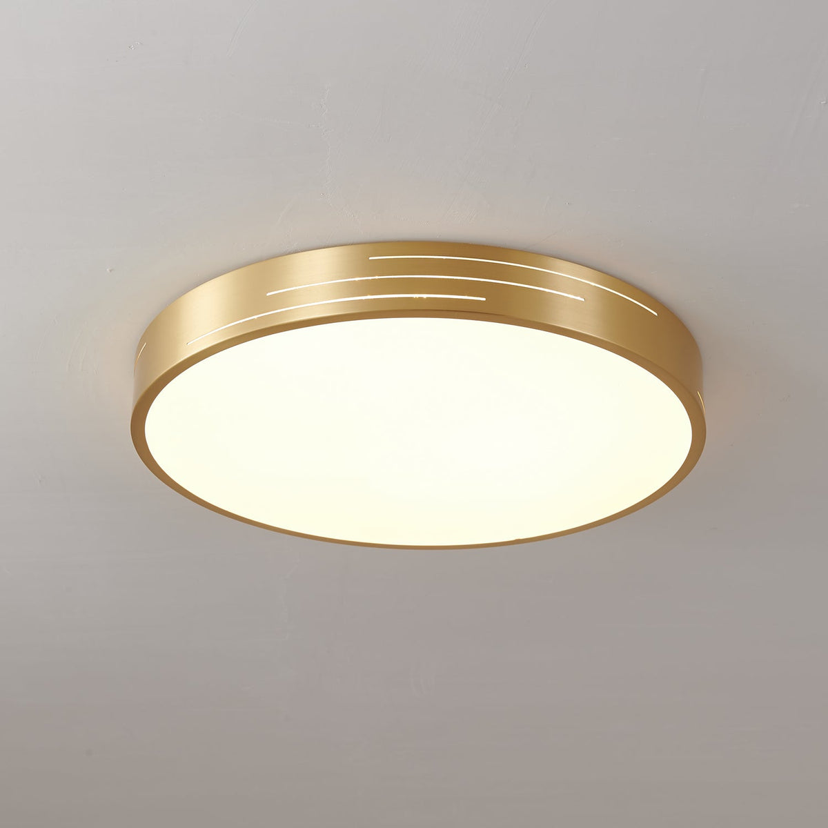 Oriuina lampa sufitowa miedziana akrylowa nowoczesna