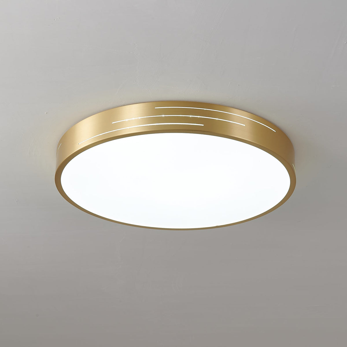 Oriuina lampa sufitowa miedziana akrylowa nowoczesna