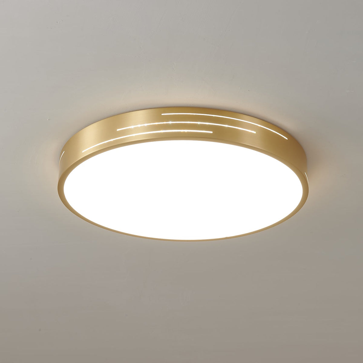 Oriuina lampa sufitowa miedziana akrylowa nowoczesna