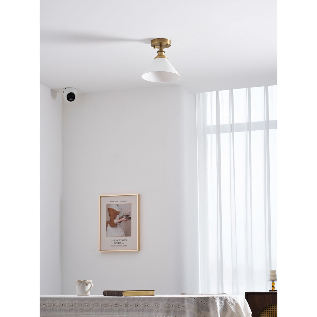 Aureleon minimalistyczna lampa sufitowa z miedzi