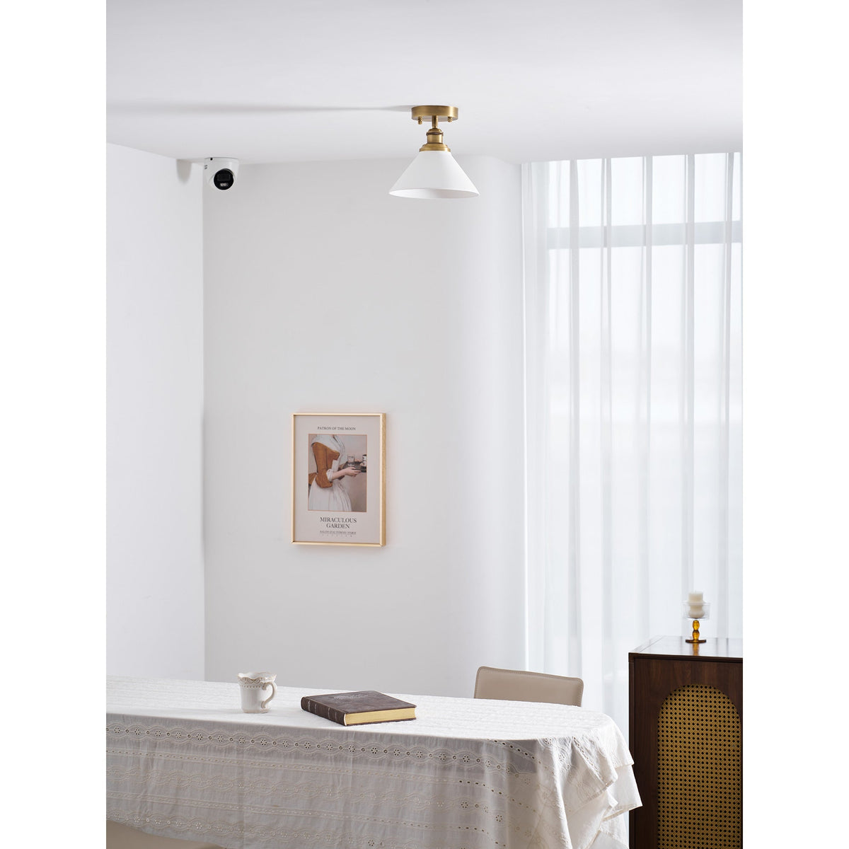 Aureleon minimalistyczna lampa sufitowa z miedzi