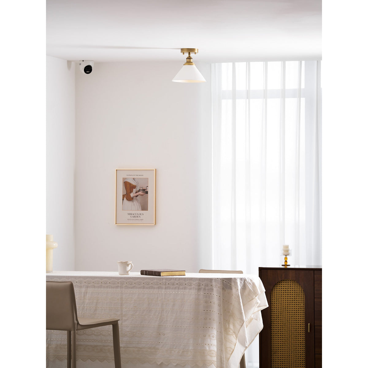 Aureleon minimalistyczna lampa sufitowa z miedzi