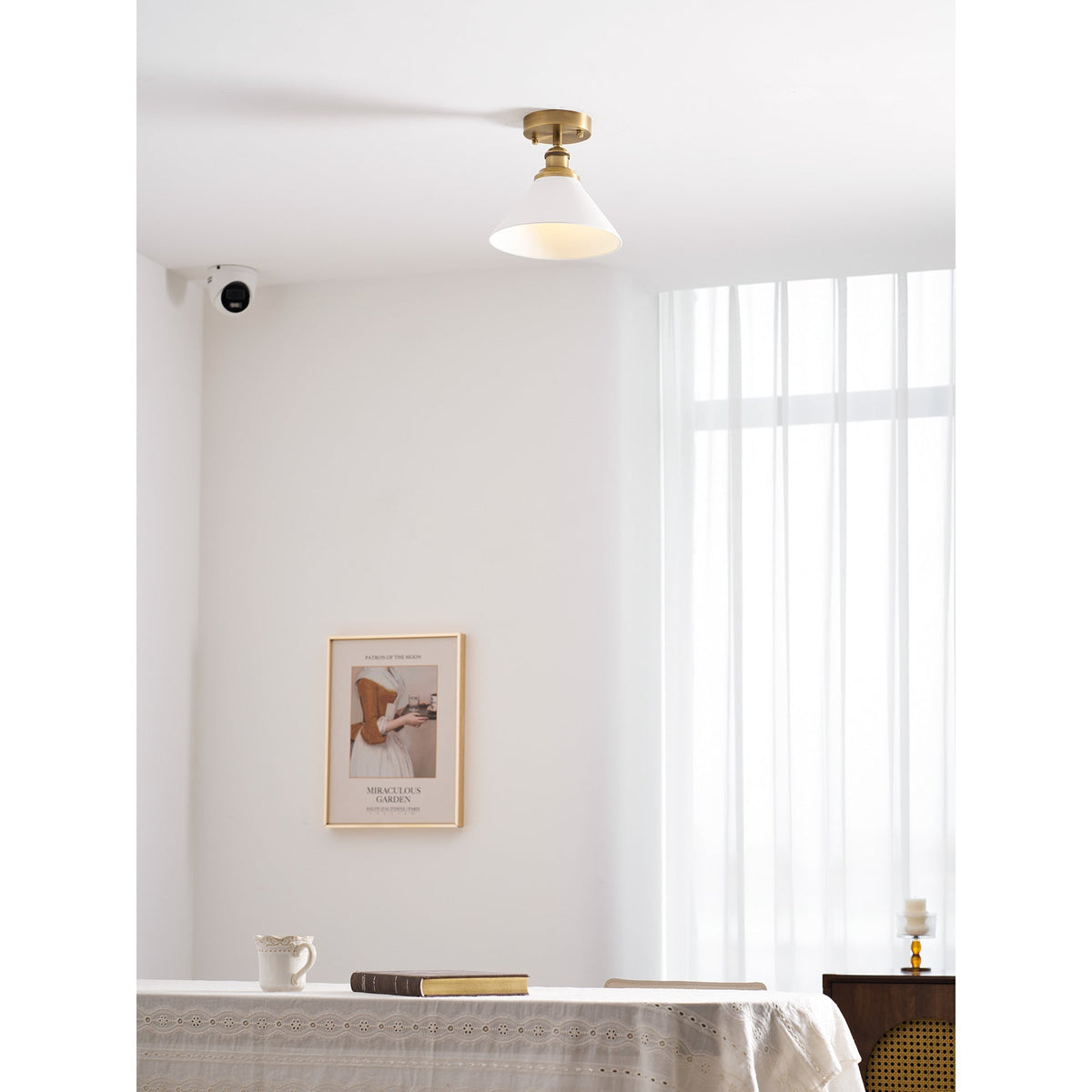 Aureleon minimalistyczna lampa sufitowa z miedzi