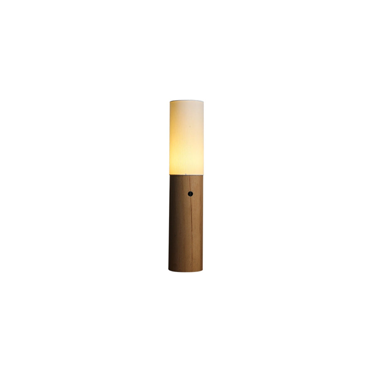 Viraalia kolumnowa lampa stojąca z drewna