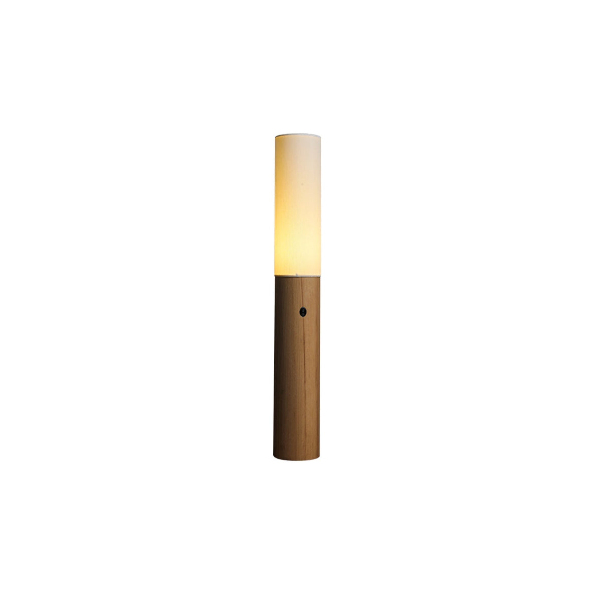 Viraalia kolumnowa lampa stojąca z drewna