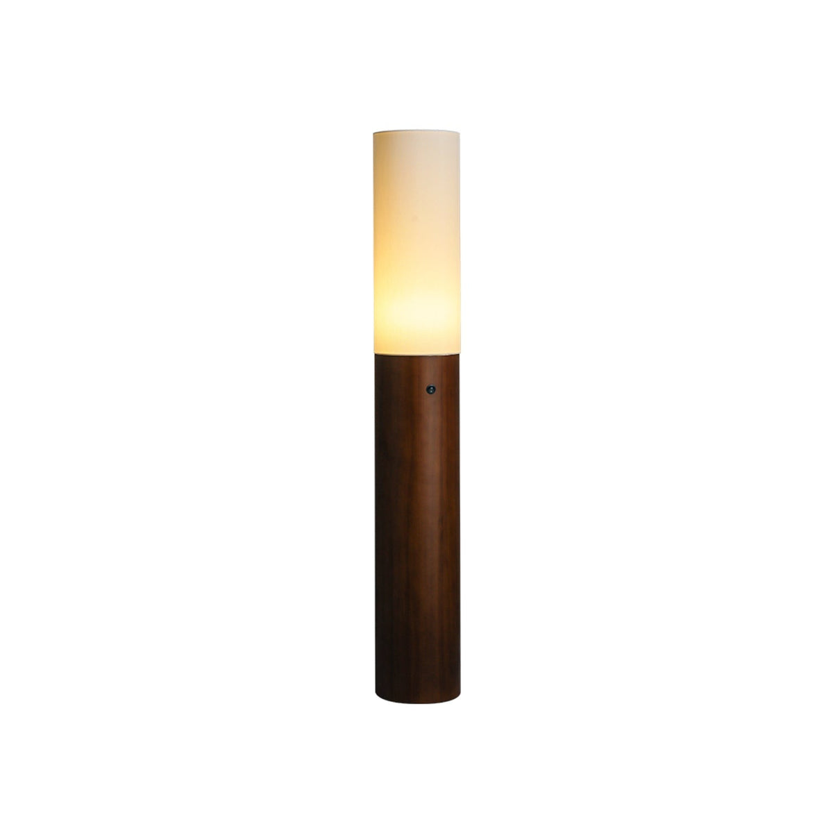 Viraalia kolumnowa lampa stojąca z drewna