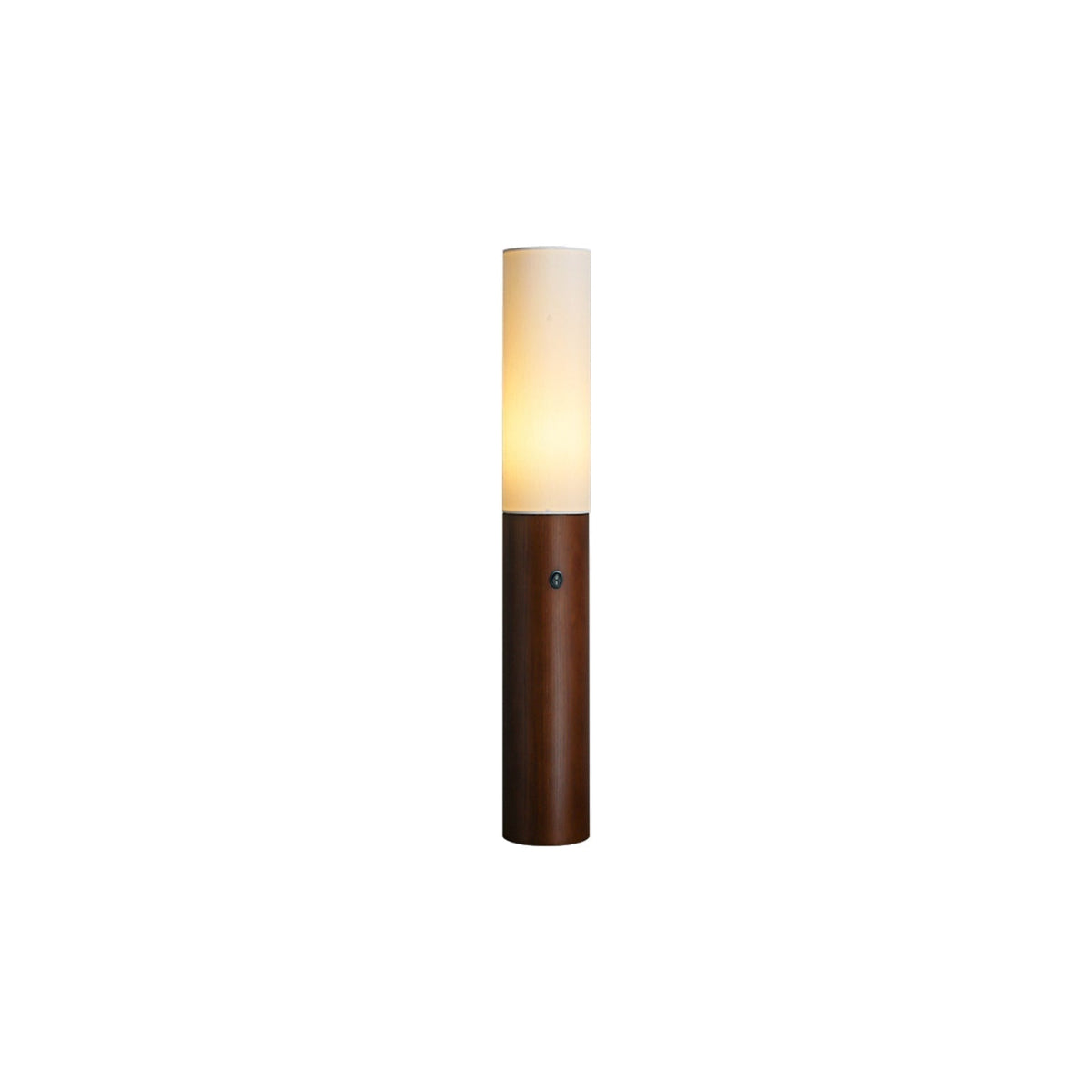 Viraalia kolumnowa lampa stojąca z drewna