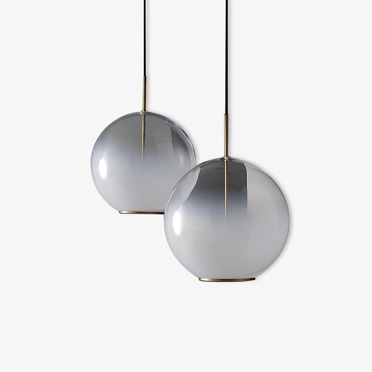 Lampa wisząca Celelaine ze szkła gradientowego w kolorze dymno-szarym do salonu