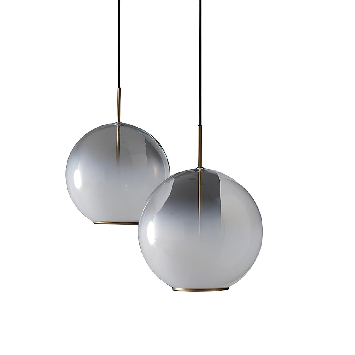 Lampa wisząca Celelaine ze szkła gradientowego w kolorze dymno-szarym do salonu