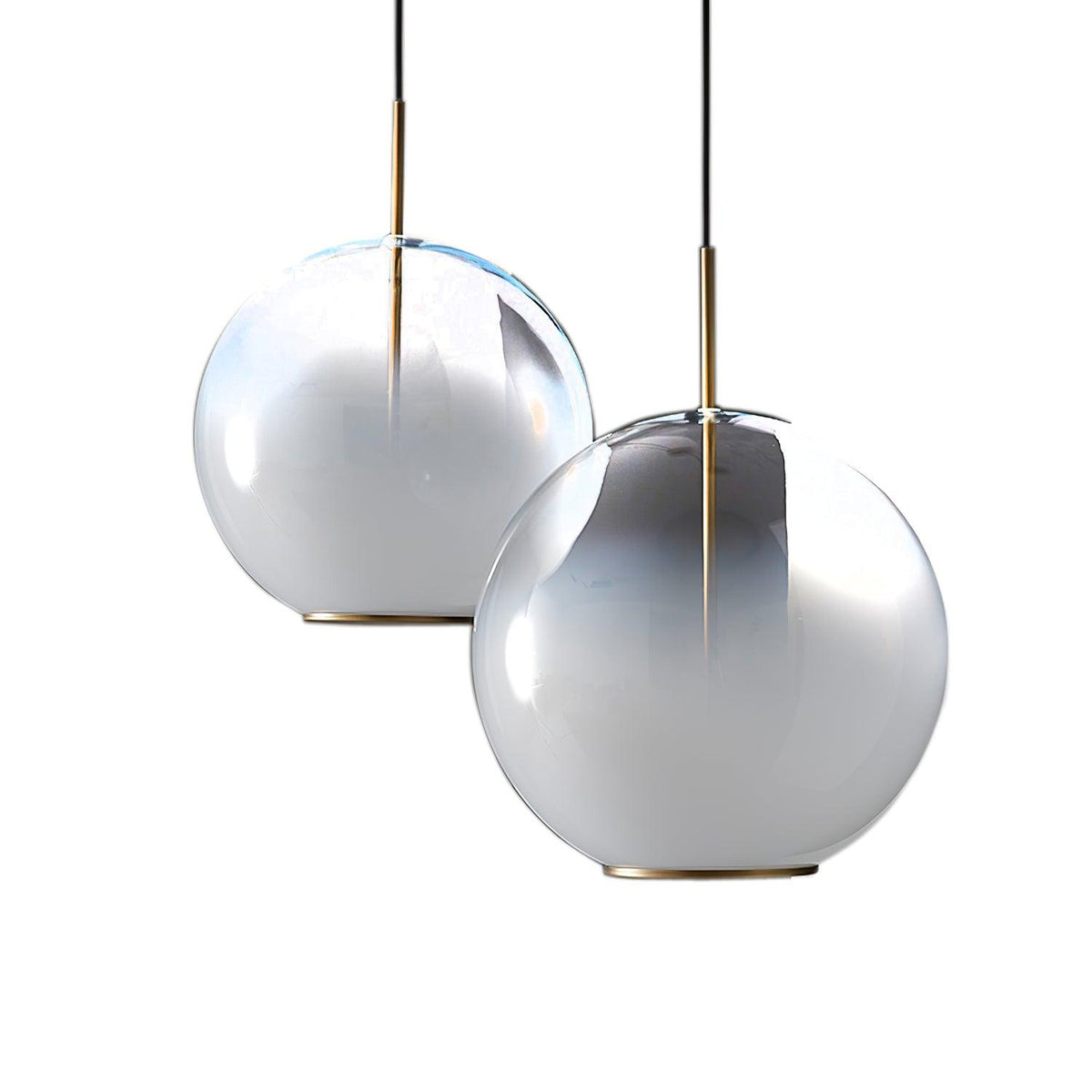 Lampa wisząca Celelaine ze szkła gradientowego w kolorze dymno-szarym do salonu