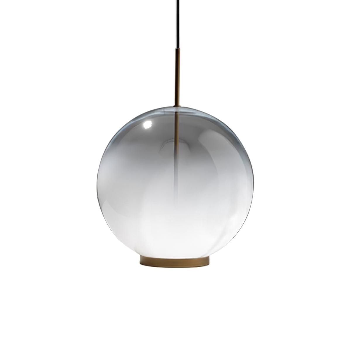 Lampa wisząca Celelaine ze szkła gradientowego w kolorze dymno-szarym do salonu