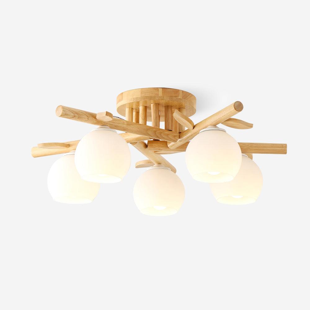 Willow minimalistyczna lampa sufitowa z drewna