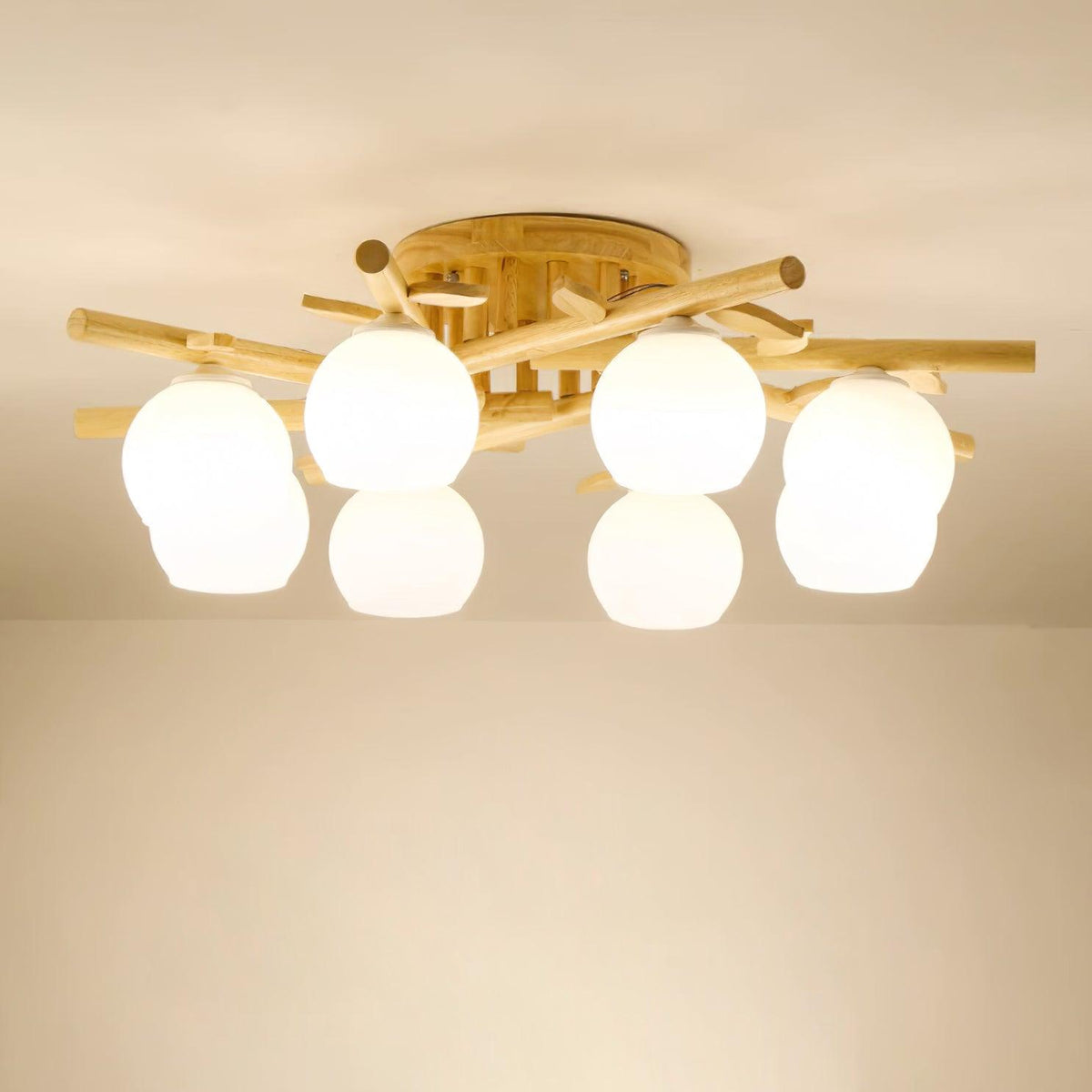 Willow minimalistyczna lampa sufitowa z drewna