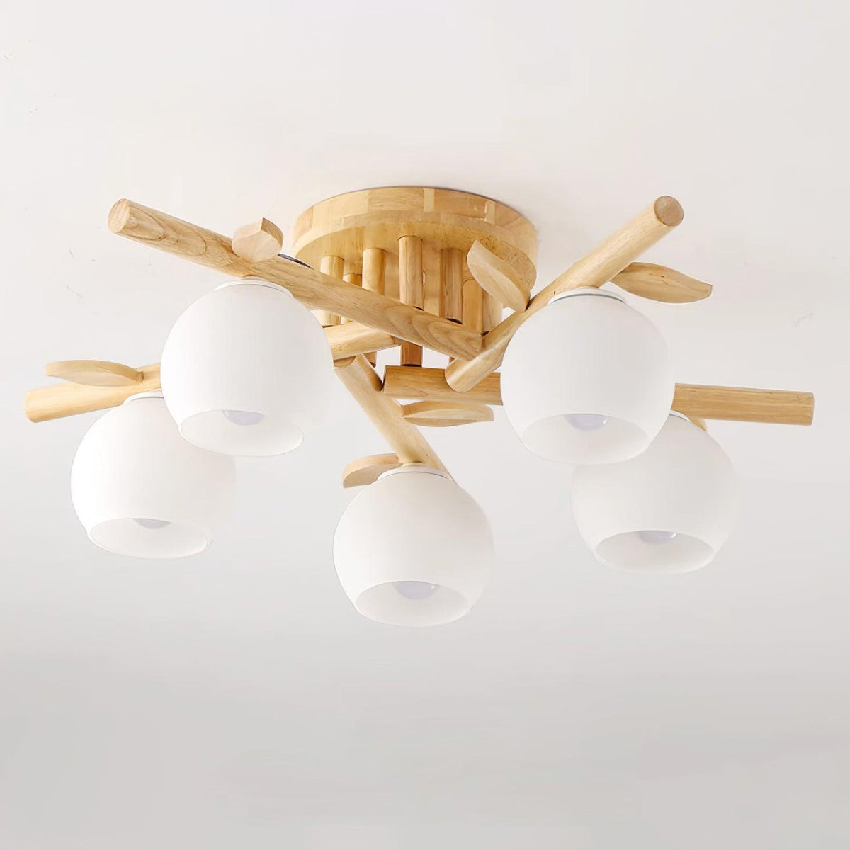 Willow minimalistyczna lampa sufitowa z drewna
