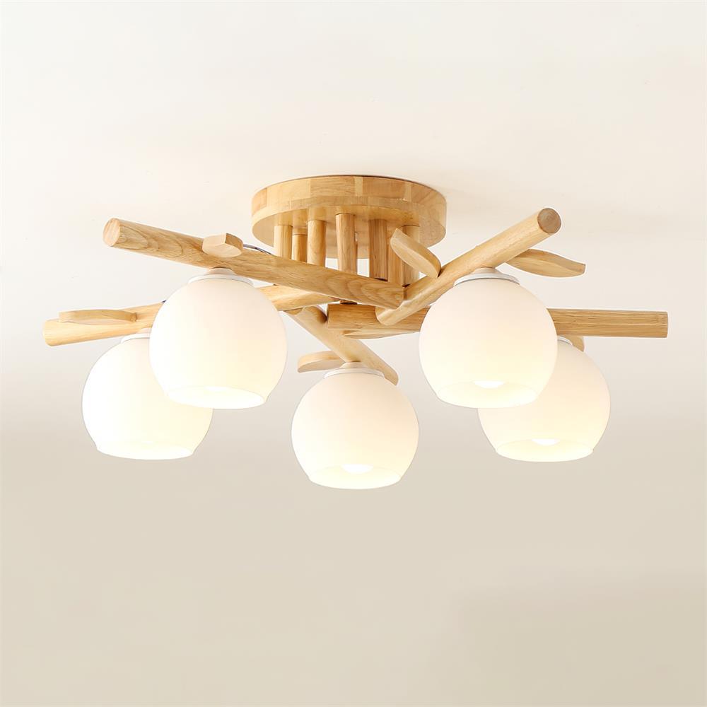 Willow minimalistyczna lampa sufitowa z drewna