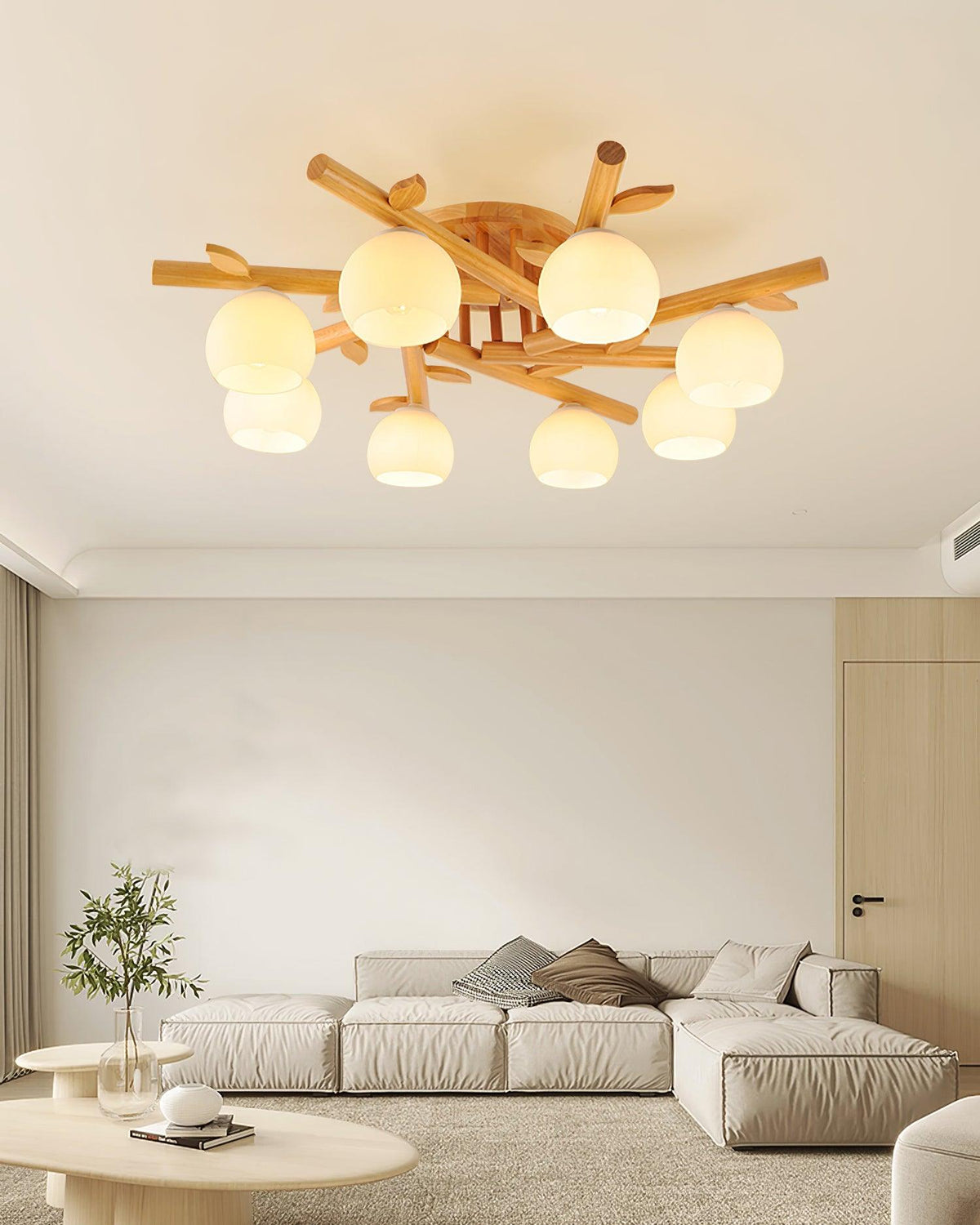 Willow minimalistyczna lampa sufitowa z drewna