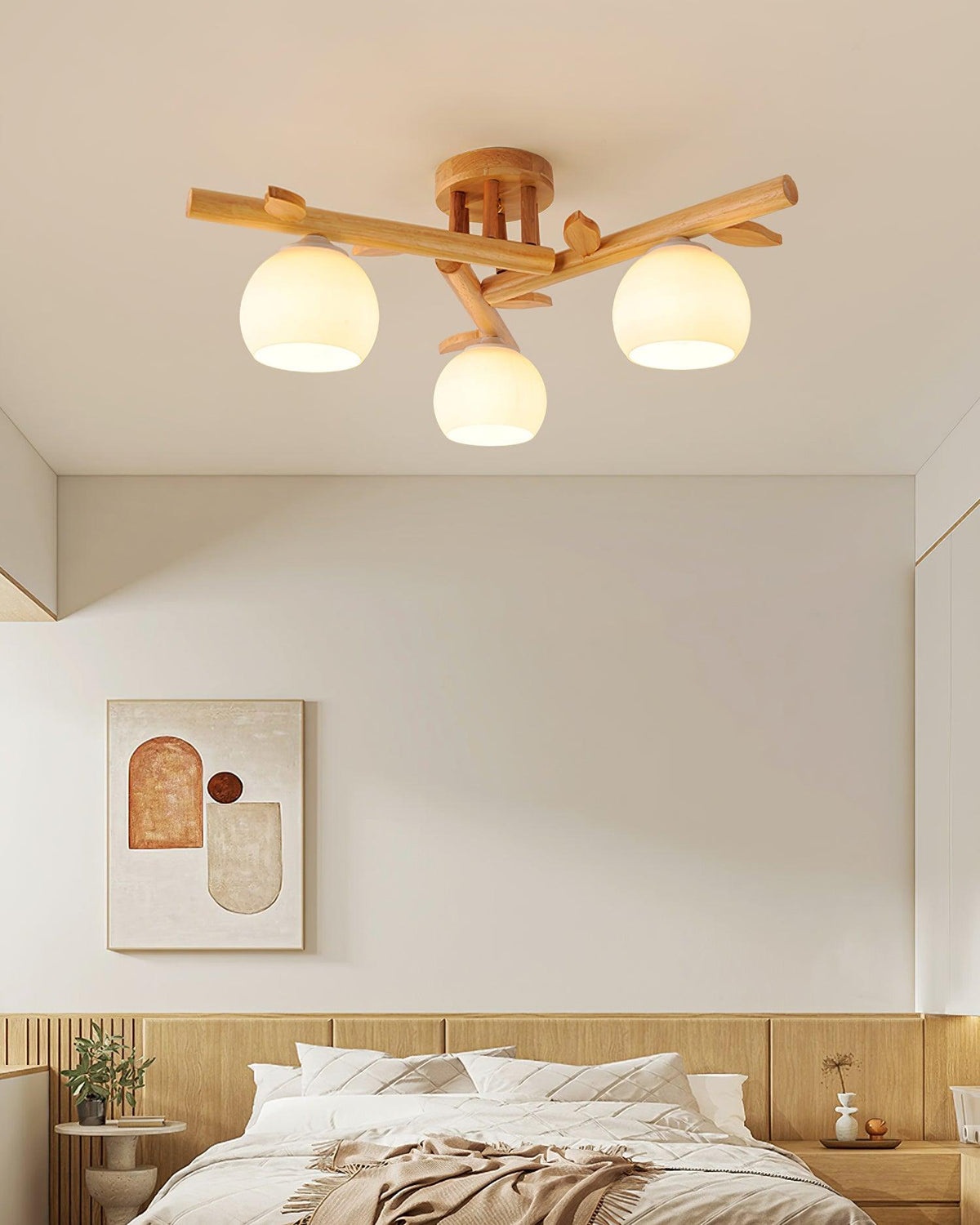 Willow minimalistyczna lampa sufitowa z drewna