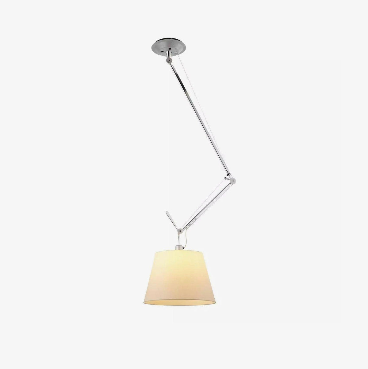 Avice wisząca lampa sufitowa z płótna w chromie i bieli
