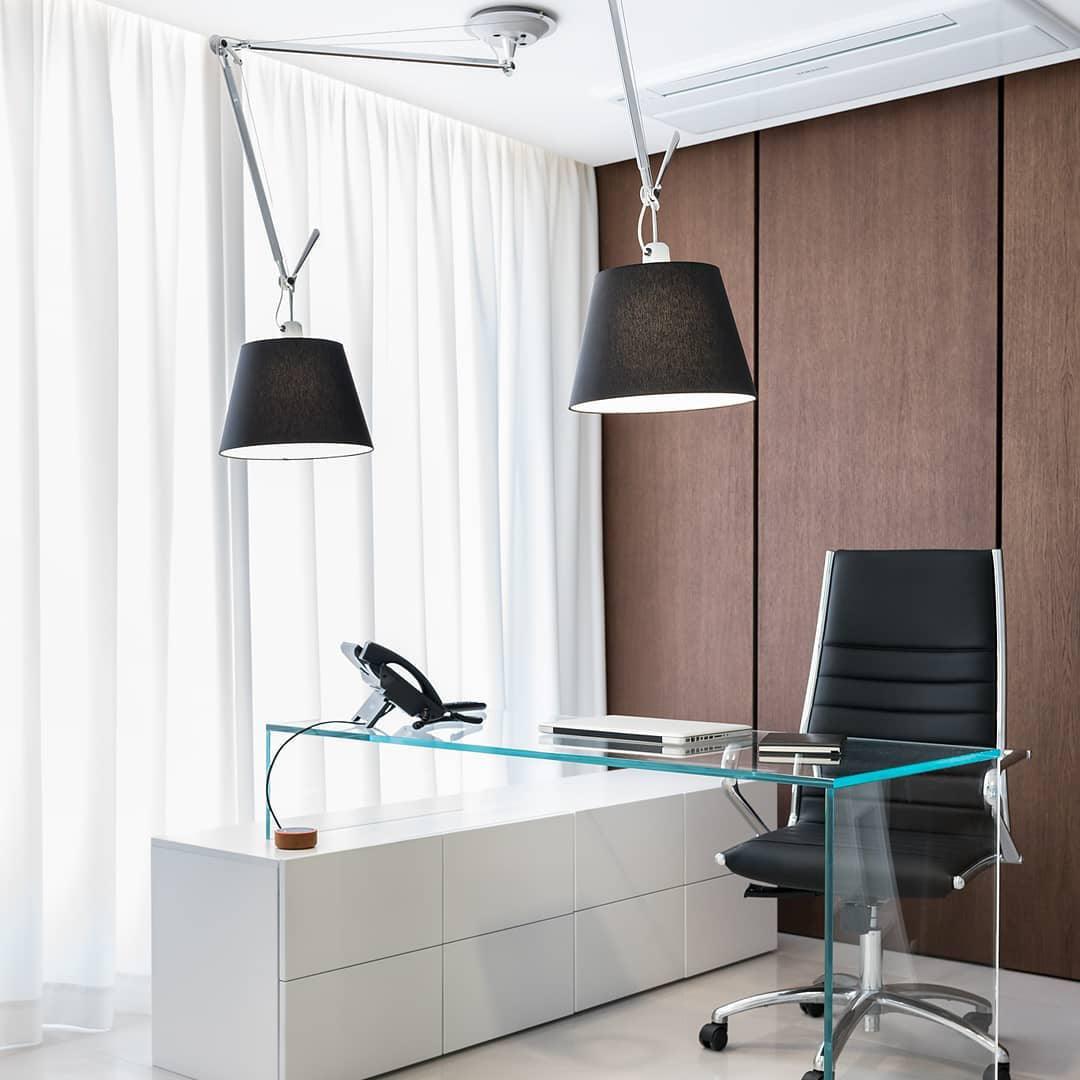Avice wisząca lampa sufitowa z płótna w chromie i bieli