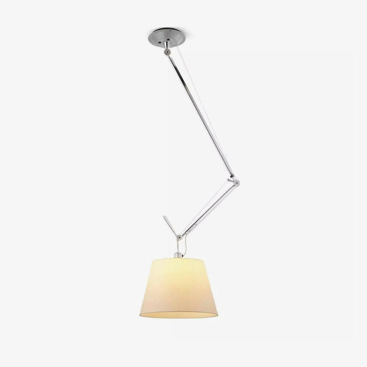 Avice wisząca lampa sufitowa z płótna w chromie i bieli