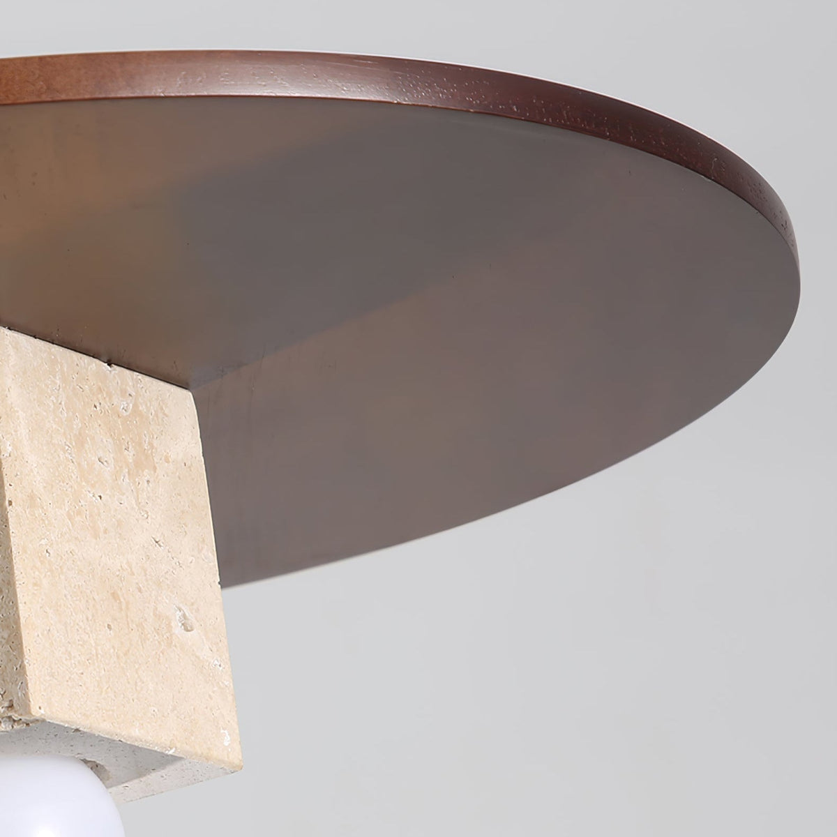 Sarix geometryczna lampa wisząca ze szkła i travertynu