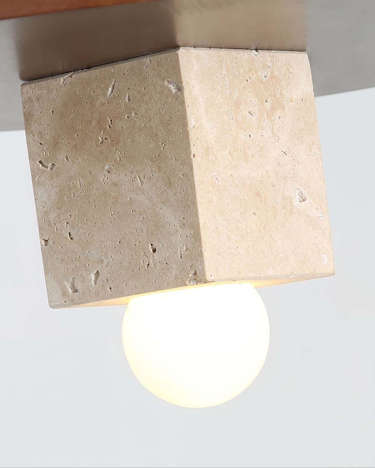 Sarix geometryczna lampa wisząca ze szkła i travertynu