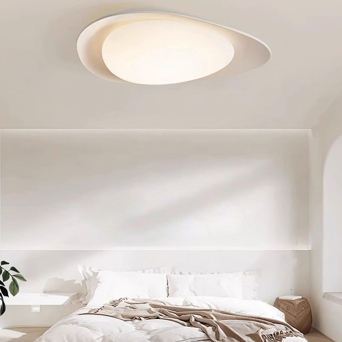 Blex lampa sufitowa w kolorze zielonym z beżowym kształtem kamieni