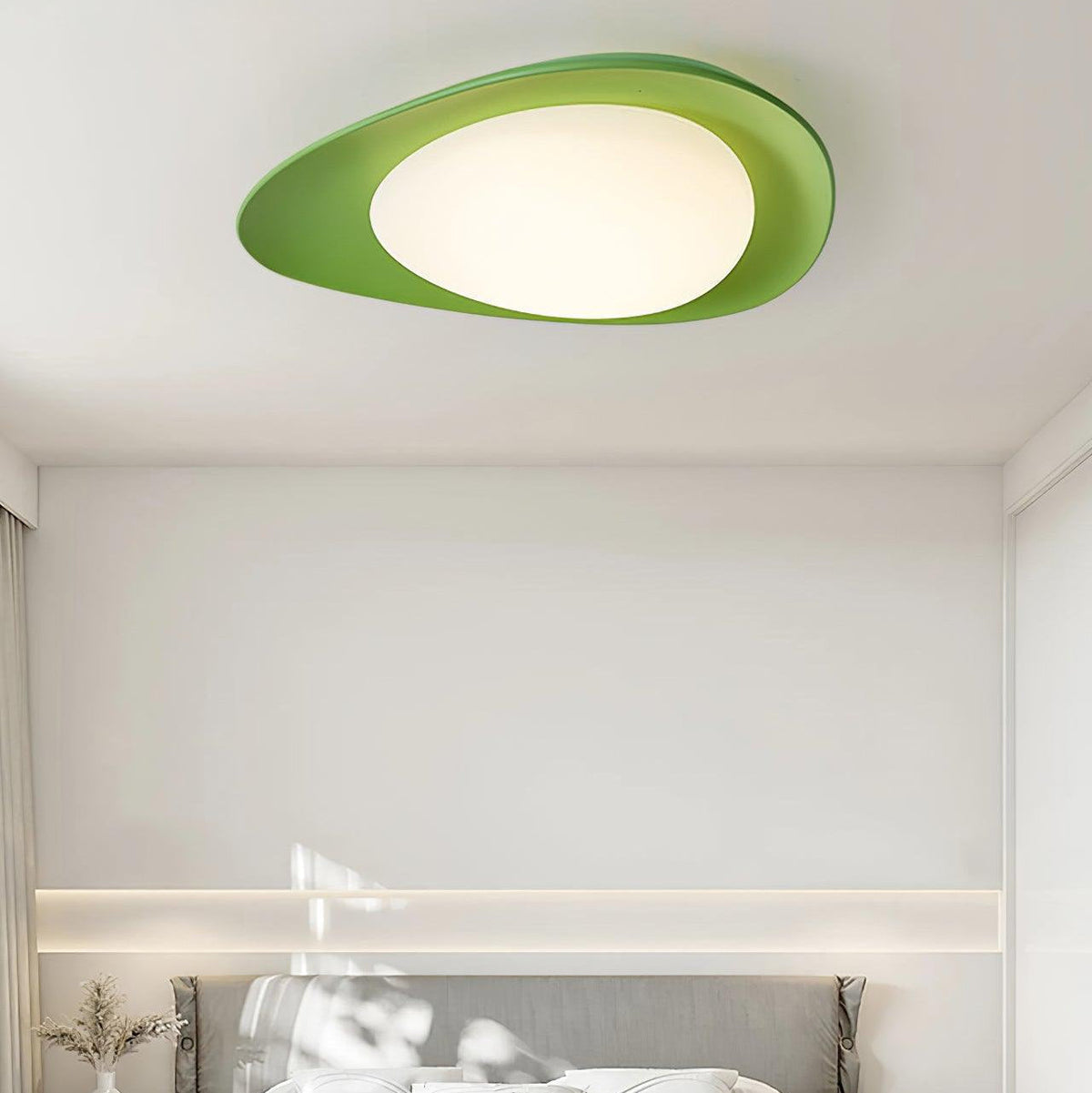 Blex lampa sufitowa w kolorze zielonym z beżowym kształtem kamieni