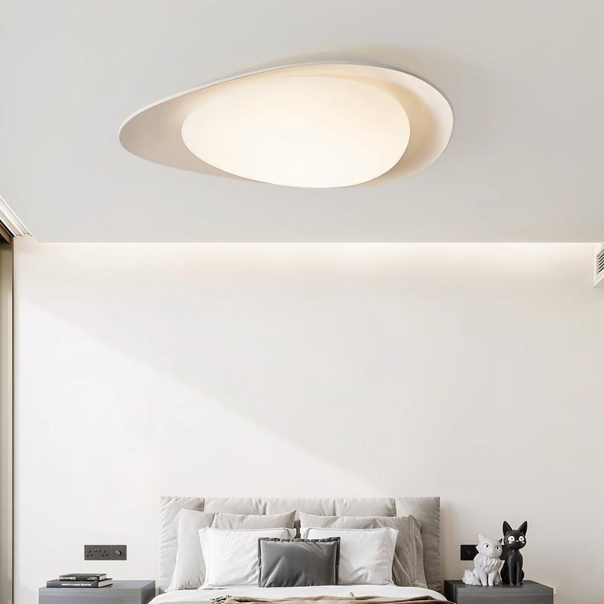Blex lampa sufitowa w kolorze zielonym z beżowym kształtem kamieni