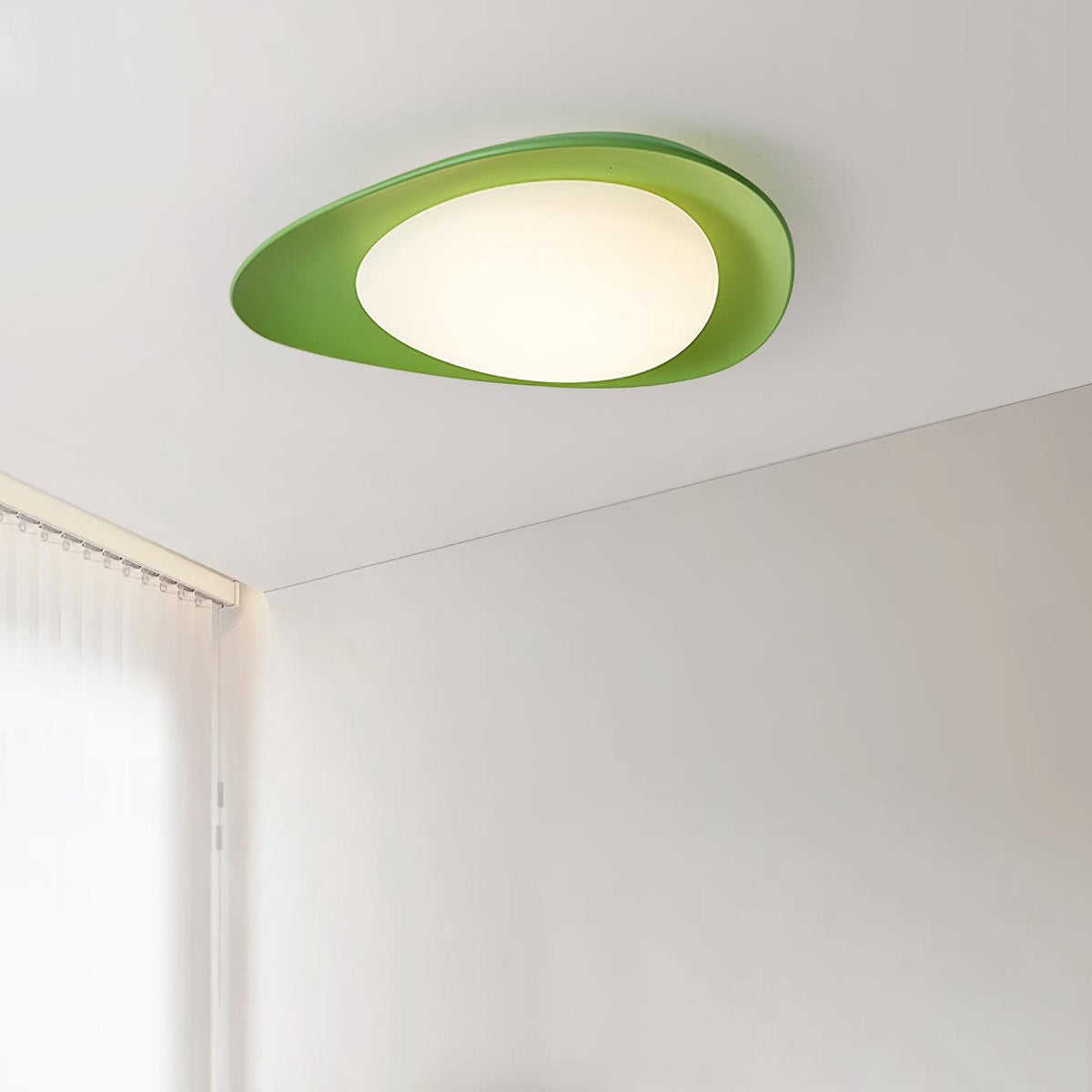 Blex lampa sufitowa w kolorze zielonym z beżowym kształtem kamieni