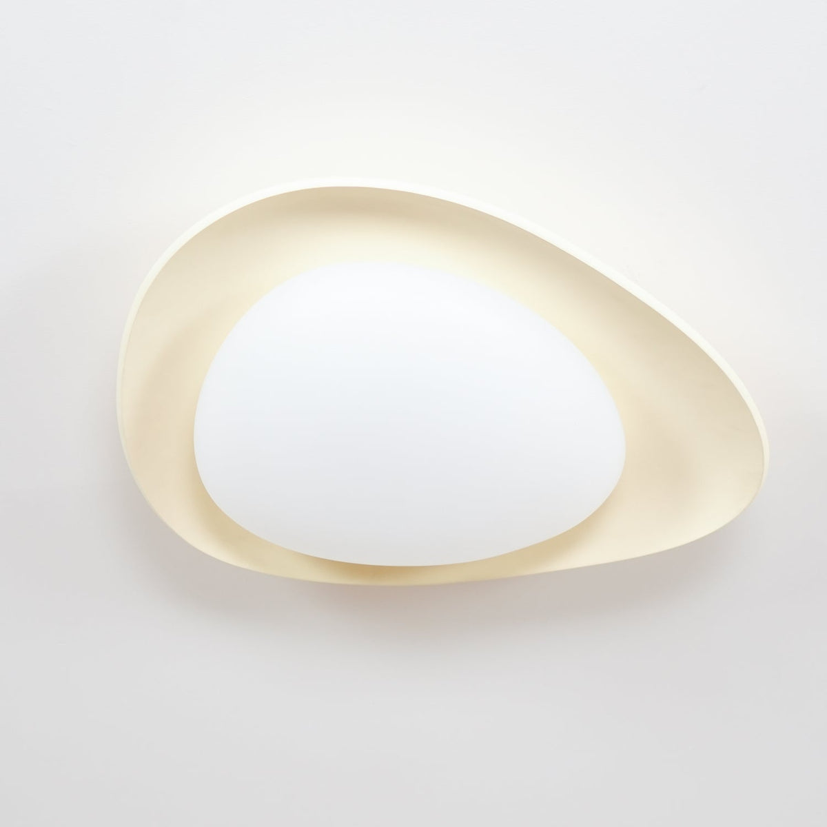 Blex lampa sufitowa w kolorze zielonym z beżowym kształtem kamieni