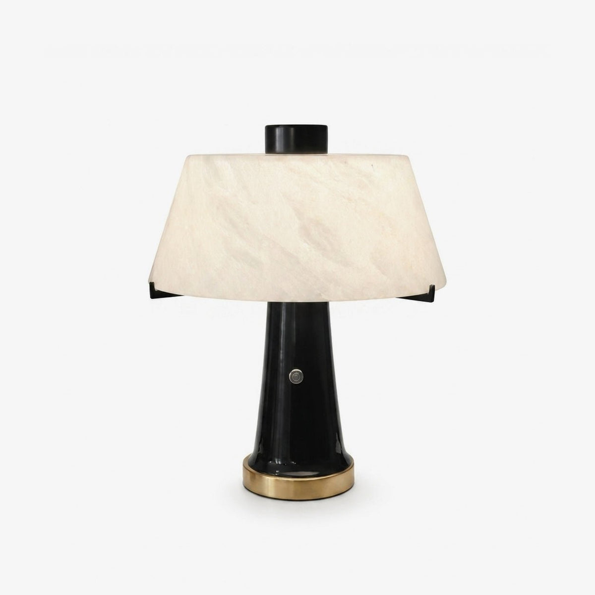 Lampa stołowa Renzo z alabastrem i lakierowanym metalem