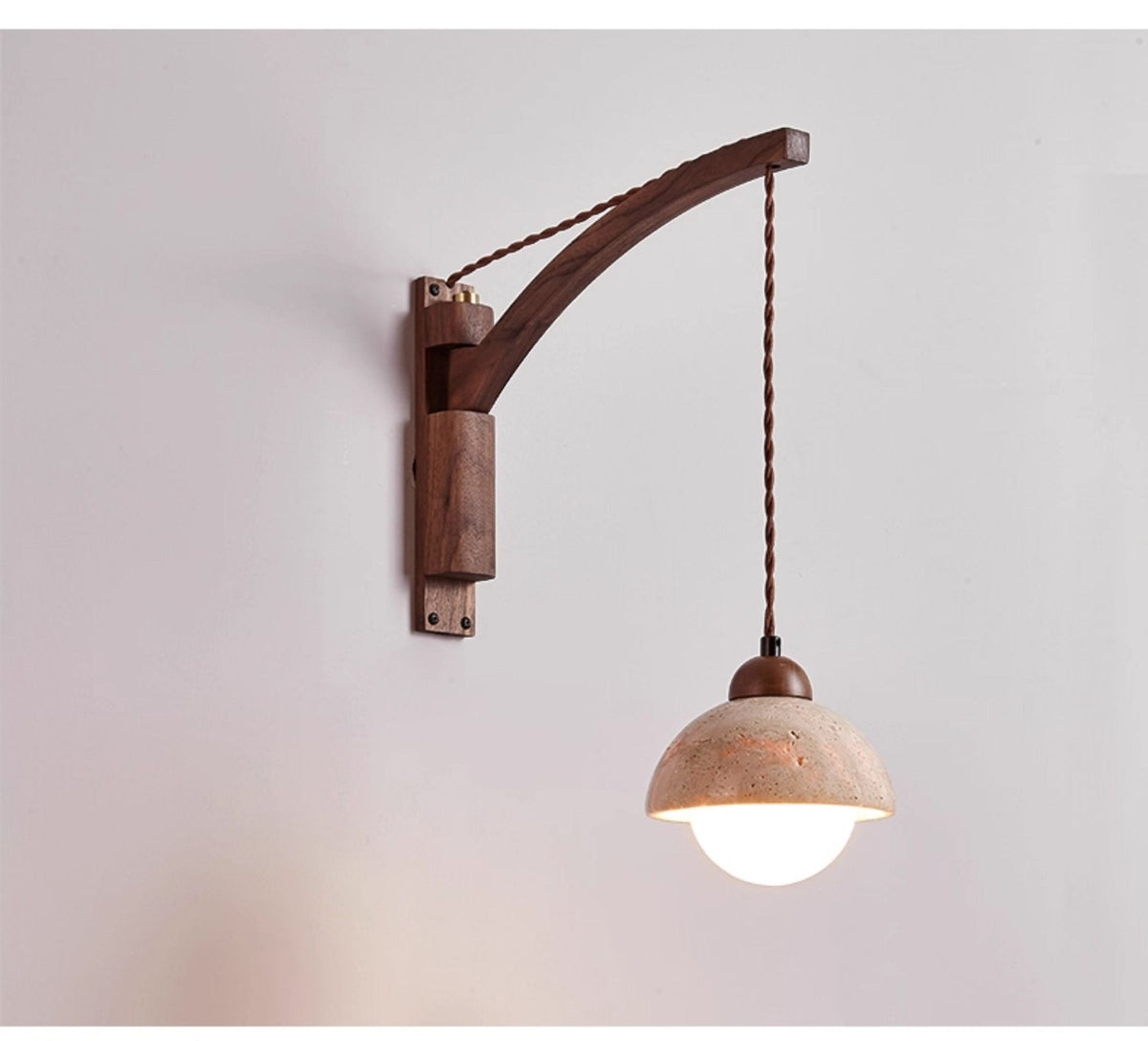 Travertine Swing Arm Kinkiet