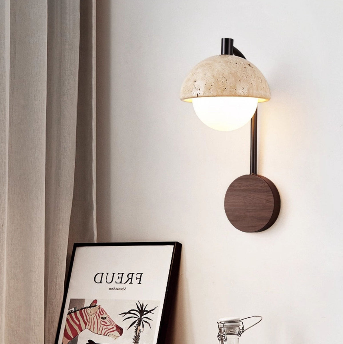 Travertine Swing Arm Kinkiet