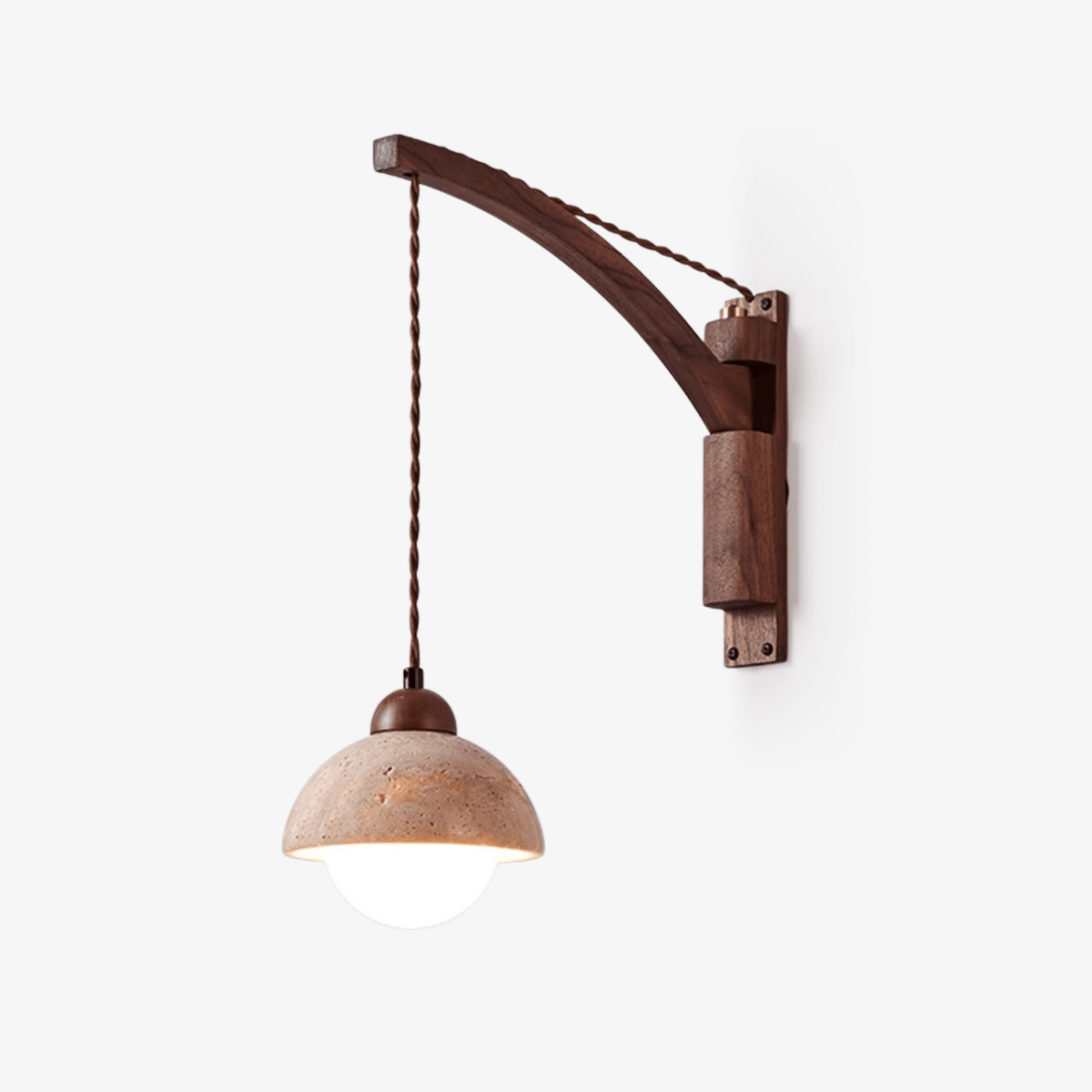 Travertine Swing Arm Kinkiet
