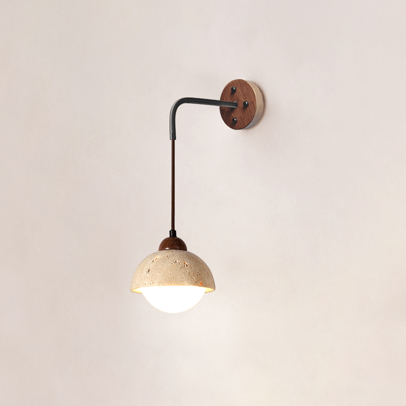 Travertine Swing Arm Kinkiet