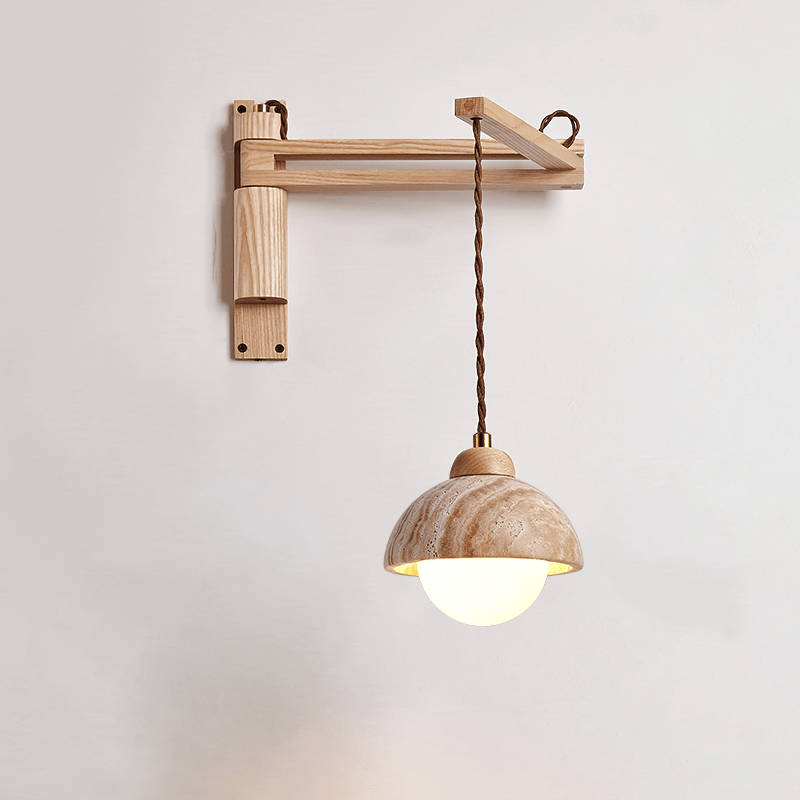 Travertine Swing Arm Kinkiet