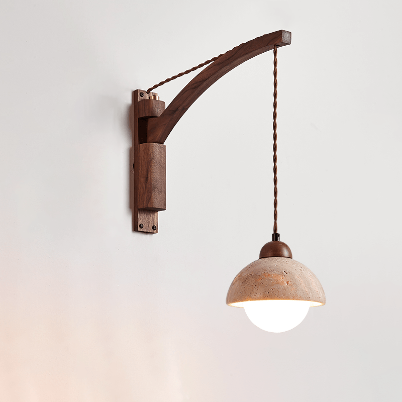 Travertine Swing Arm Kinkiet