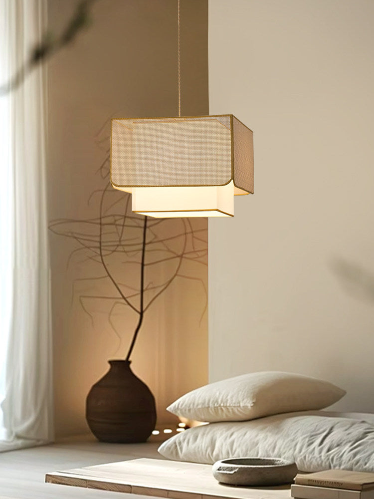 Yarrowford Lampa wisząca z plecionego rattanu