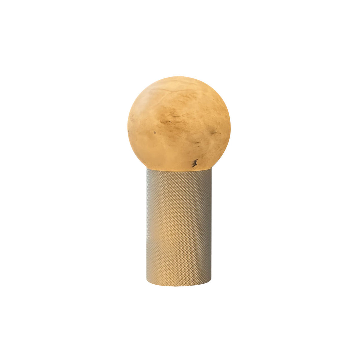 Lampa stołowa w kształcie kuli z białego alabastu minimalistyczna do salonu | Cielum