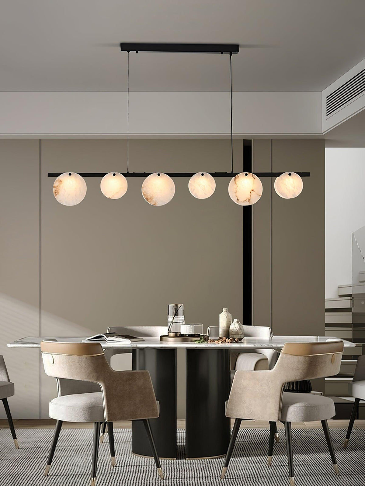 Olirel liniowa lampa wisząca Alabaster