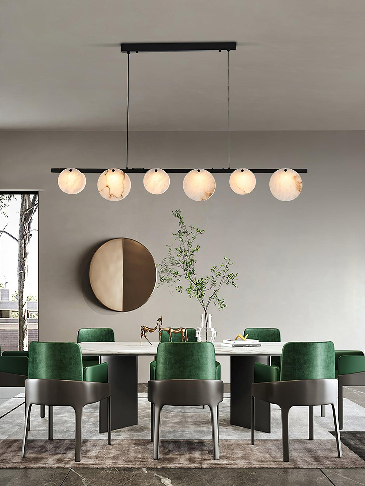 Olirel liniowa lampa wisząca Alabaster