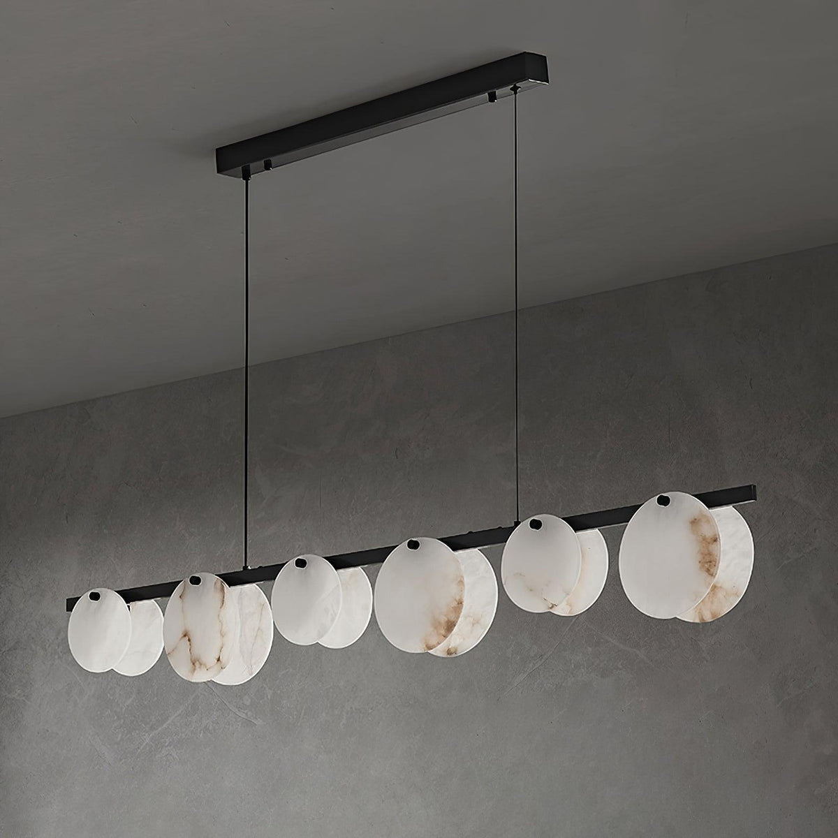 Olirel liniowa lampa wisząca Alabaster