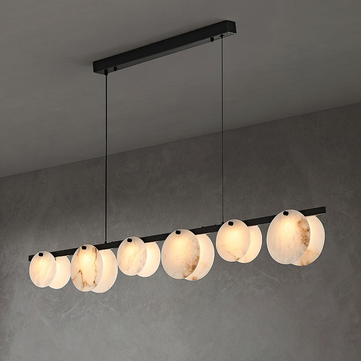 Olirel liniowa lampa wisząca Alabaster