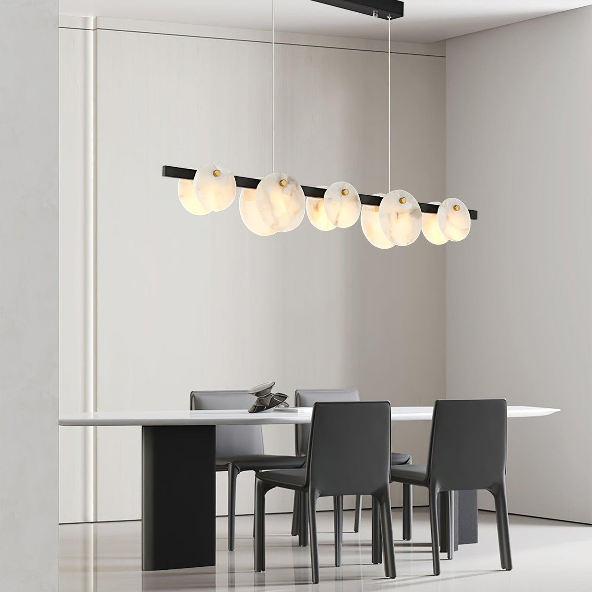 Olirel liniowa lampa wisząca Alabaster