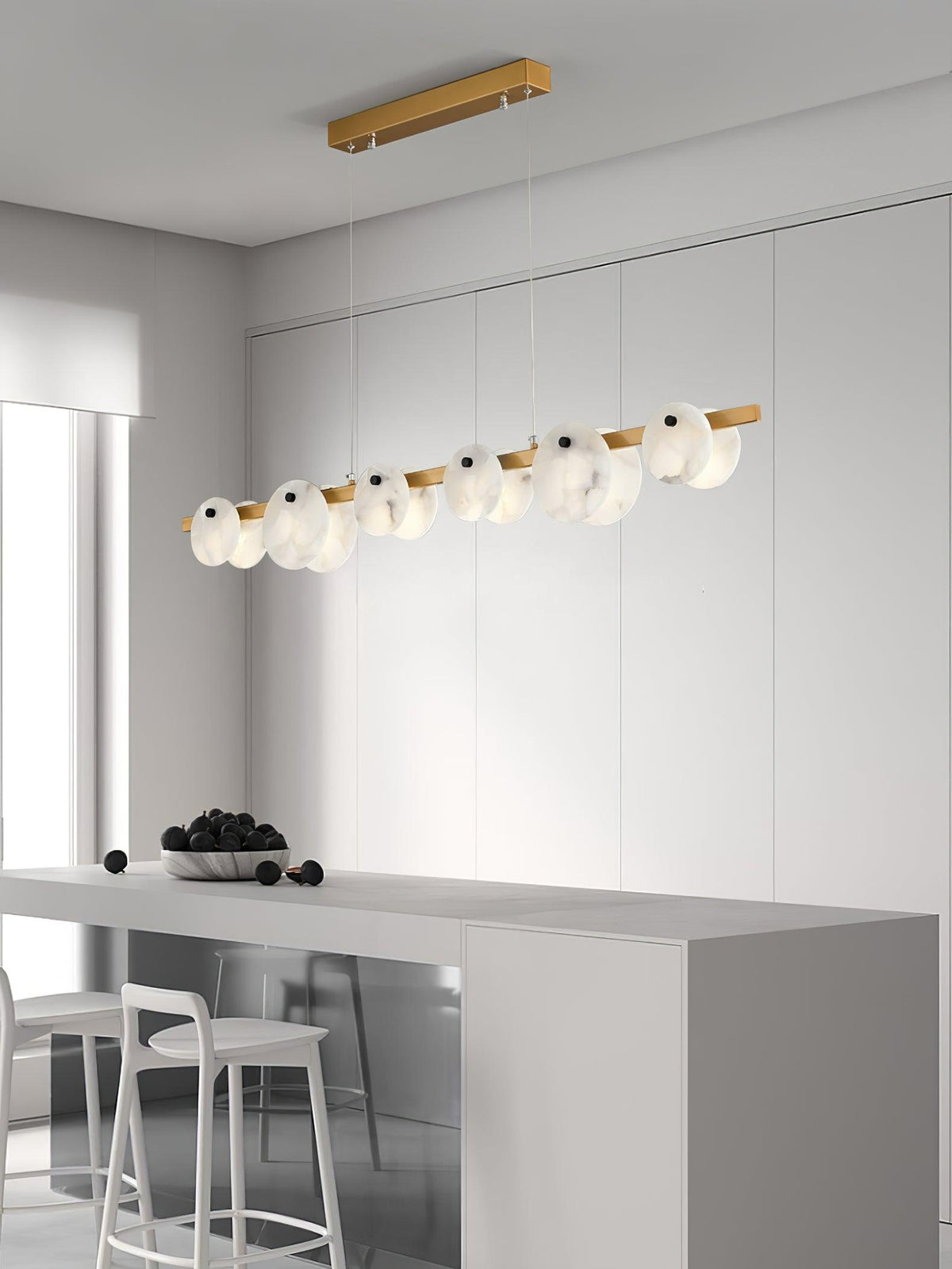 Olirel liniowa lampa wisząca Alabaster
