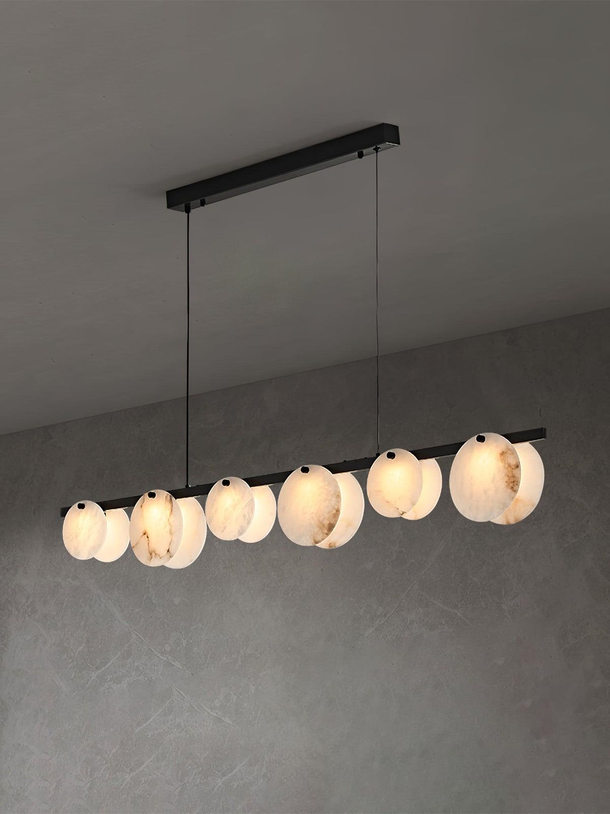 Olirel liniowa lampa wisząca Alabaster