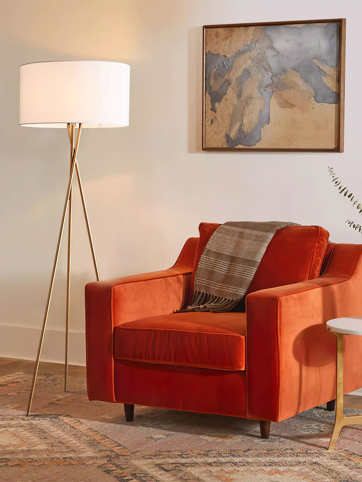 Zander minimalistyczna lampa stojąca z płótna
