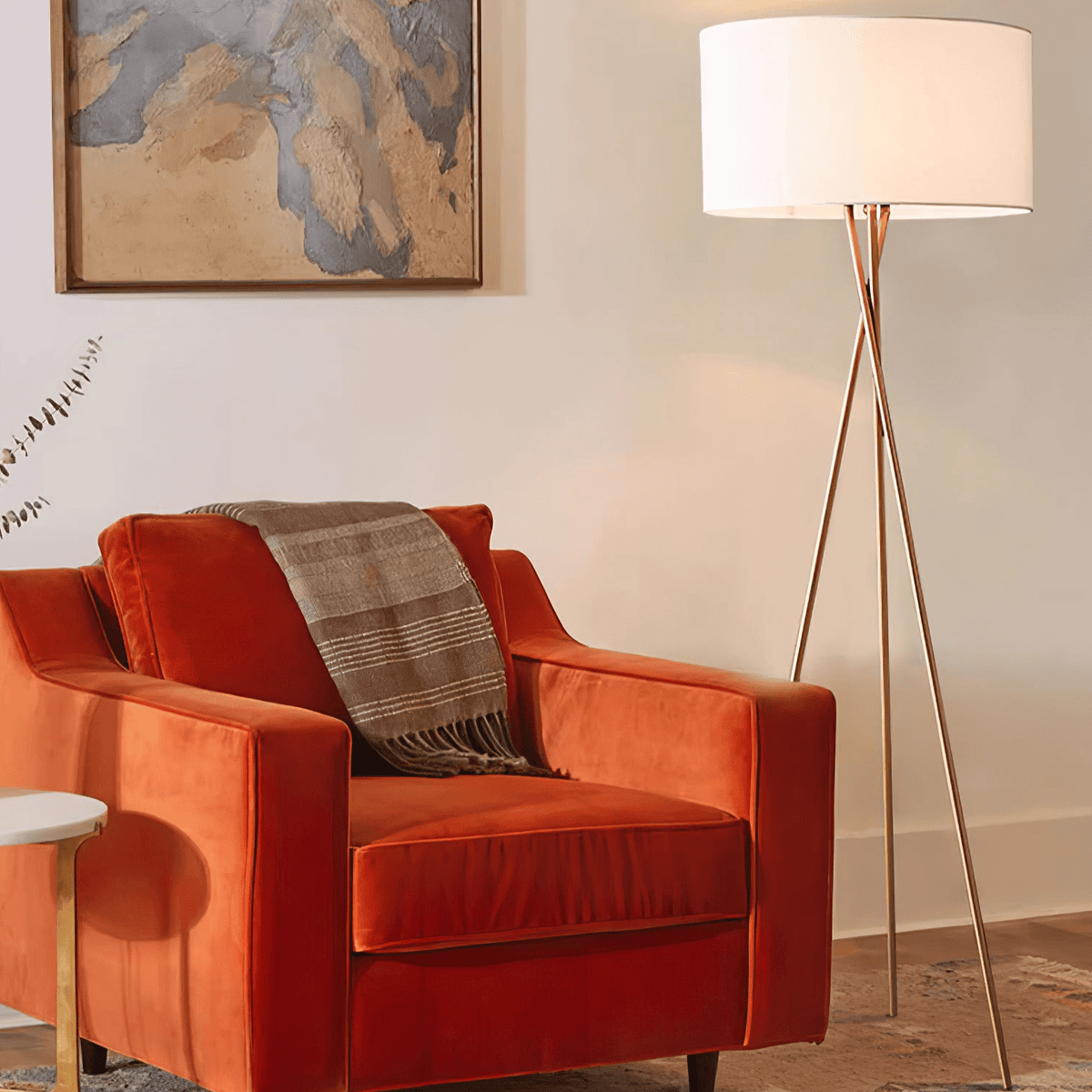 Zander minimalistyczna lampa stojąca z płótna